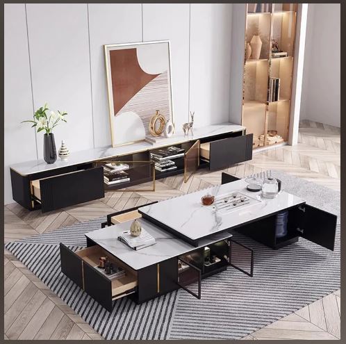 Extendable Coffee Table With TV Stand / Ruchi