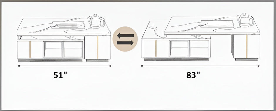 Extendable Coffee Table With TV Stand