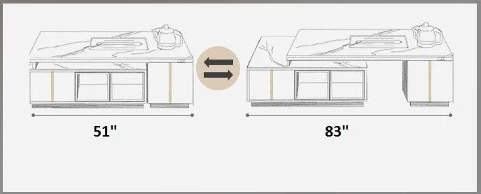 Extendable Coffee Table With TV Stand / Ruchi
