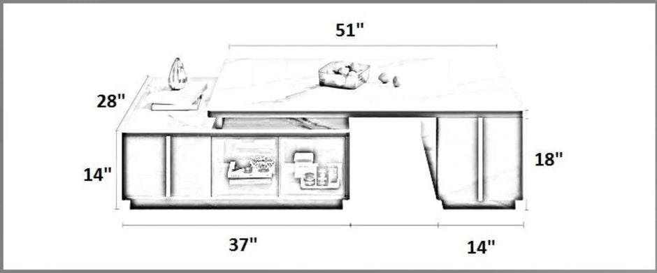 Extendable Coffee Table With TV Stand / Ruchi