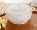 Round Ceramic Soup Bowl With Lid / Ruchi