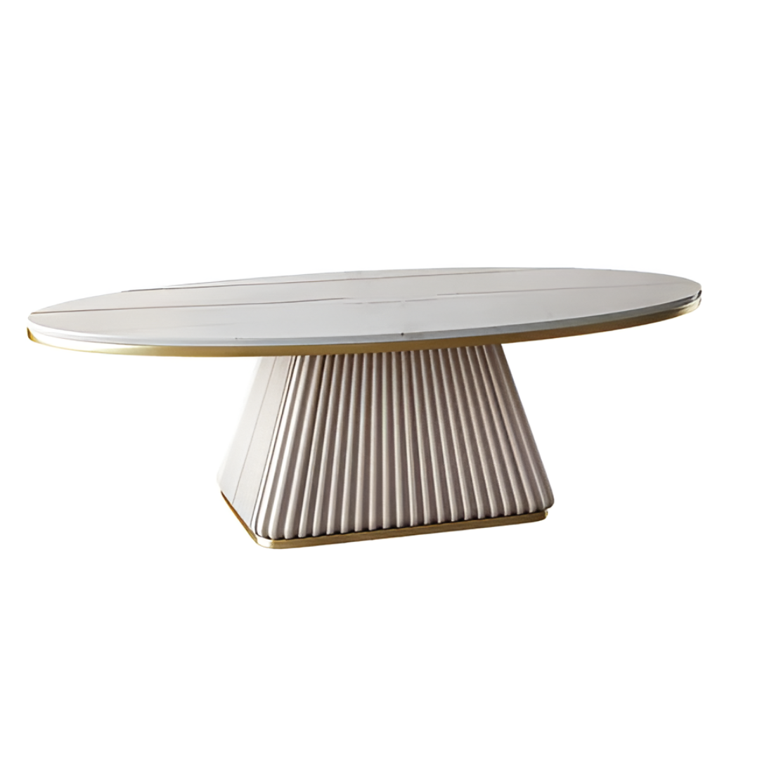 Oval Marble Top Modern Coffee Table / Ruchi