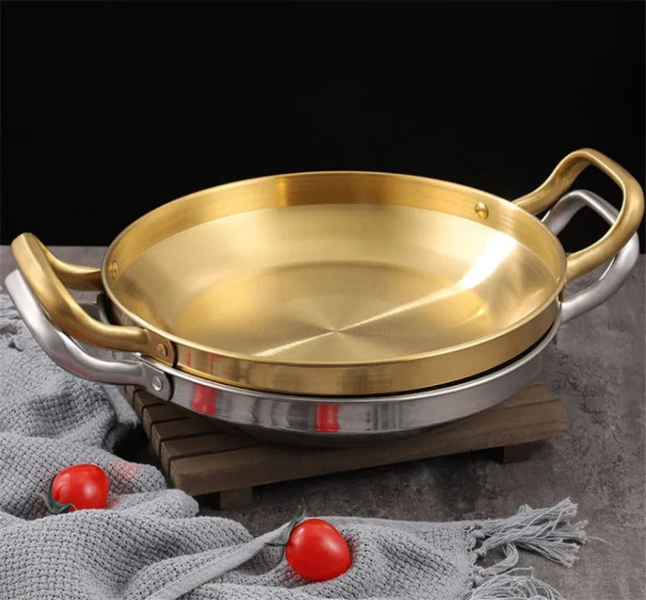Non Stick Brass Cooking Pan With Handles / Ruchi
