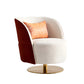 Swivel Design Metal Base Fabric Sofa Chair / Ruchi