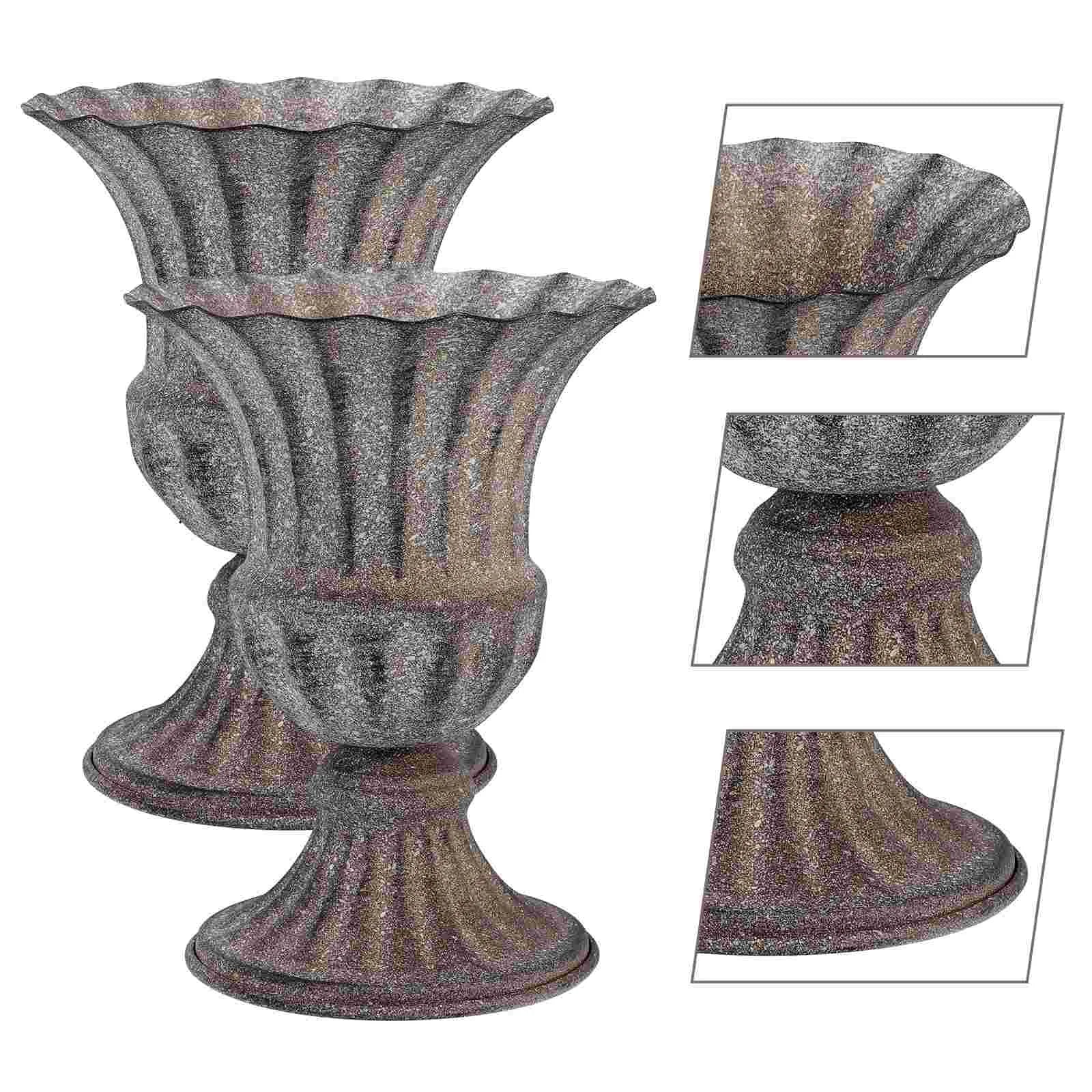 Metal Floor Vase Decor Set For Outdoor / Ruchi