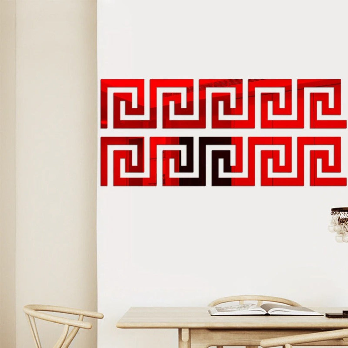Adhesive Mirror Wall Sticker For Living Room / Ruchi 