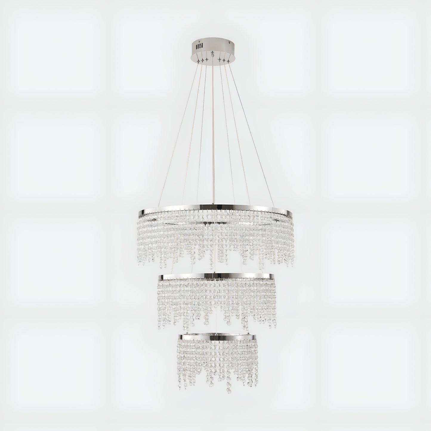 Modern LED Crystal Circular Chandelier / Ruchi 