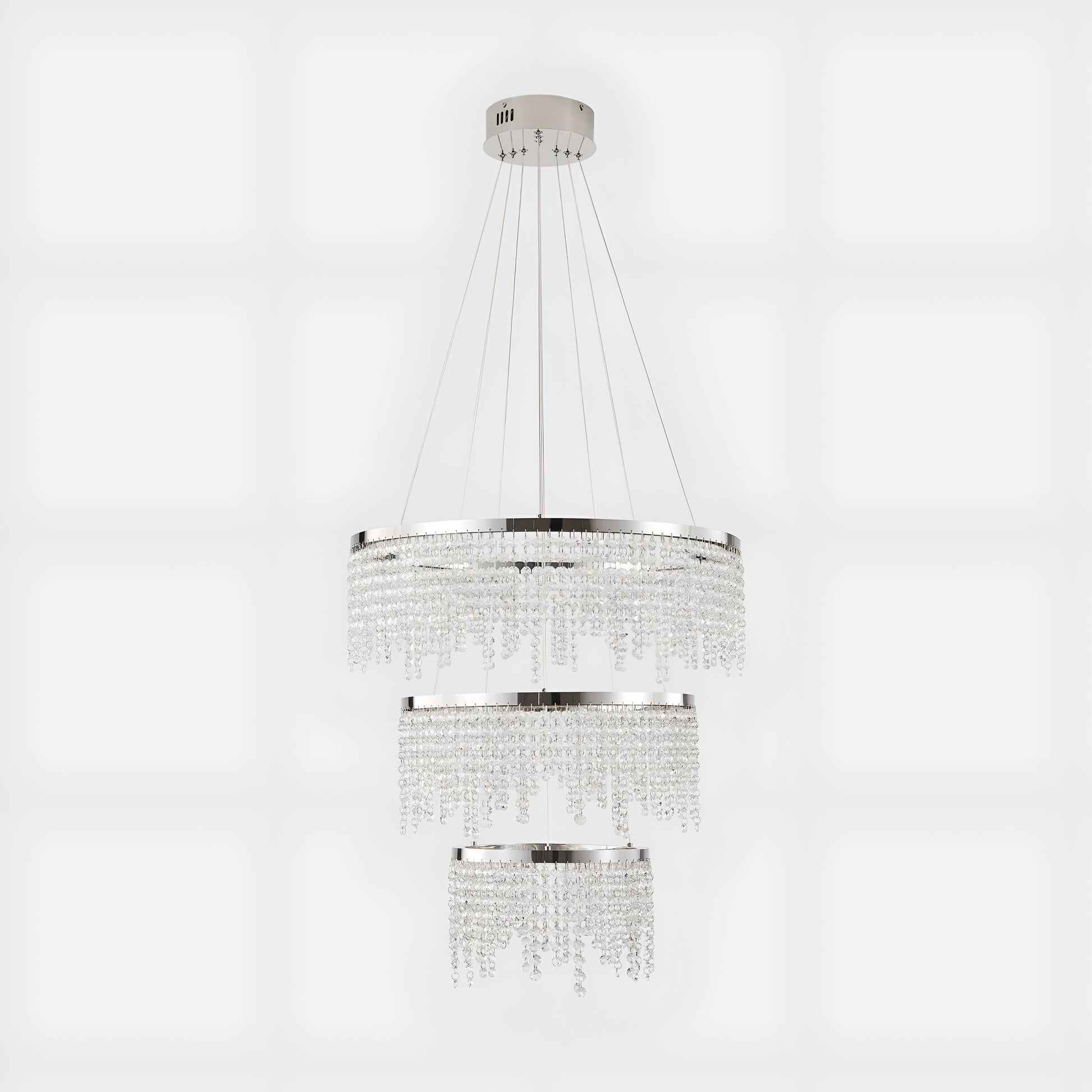 Modern LED Crystal Circular Chandelier / Ruchi 