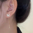 Butterfly Pendant Golden Metal Stud Chain Earrings / Ruchi