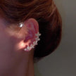 Leaf Design Cubic Zirconia Metal Earrings / Ruchi