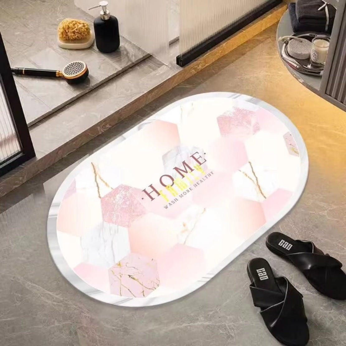 Super Absorbent Velvet Non-Slip Bathroom Mat / Ruchi