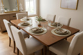 Elegant Gold & Pearl White Beaded Round Placemat / Ruchi