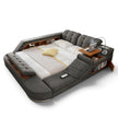 Fabric Upholstered Multifunctional Smart Bed With Storage / Ruchi