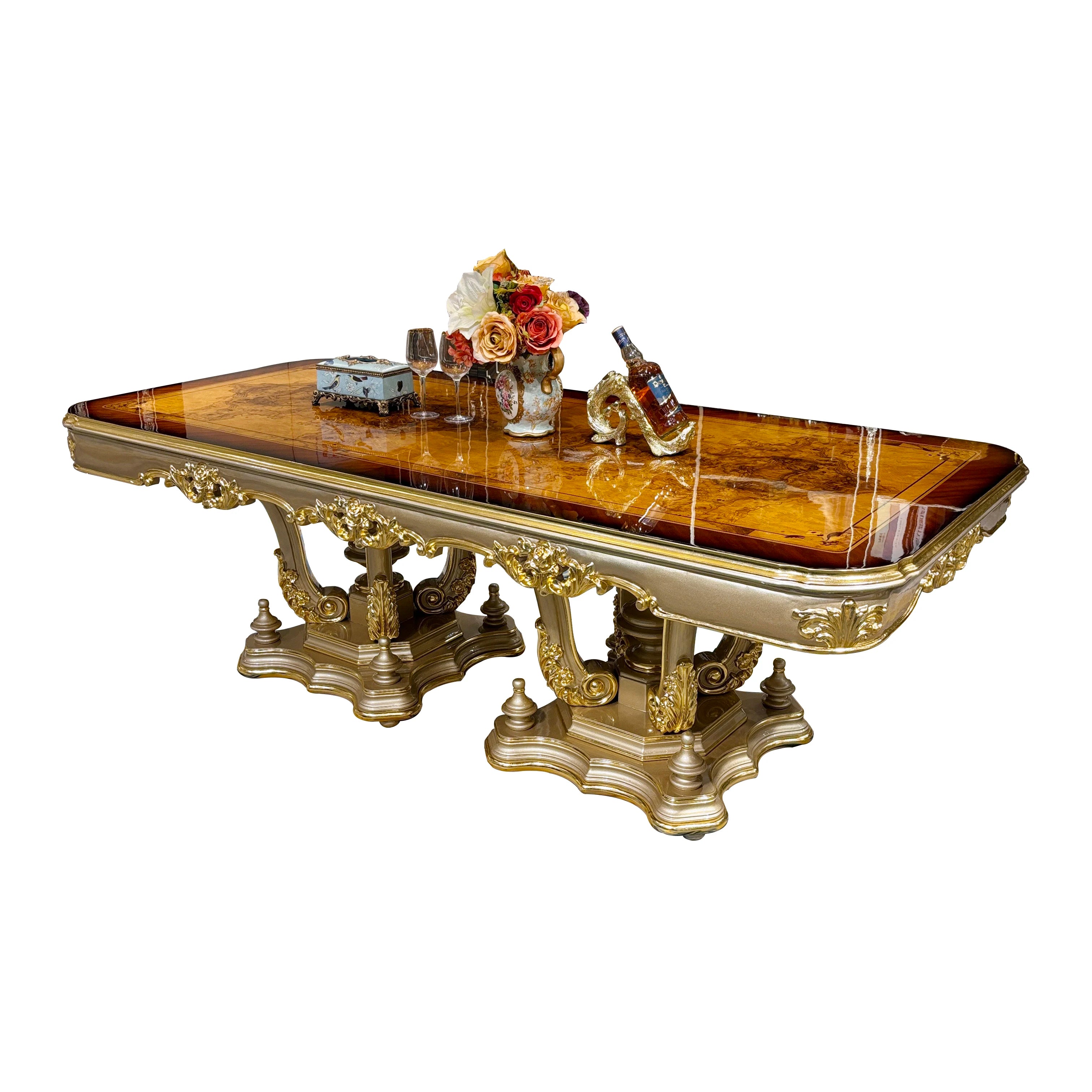 90-Inch European Wooden Dining Set For 8 / Ruchi