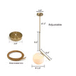 White Round Glass Pendant Light / Ruchi