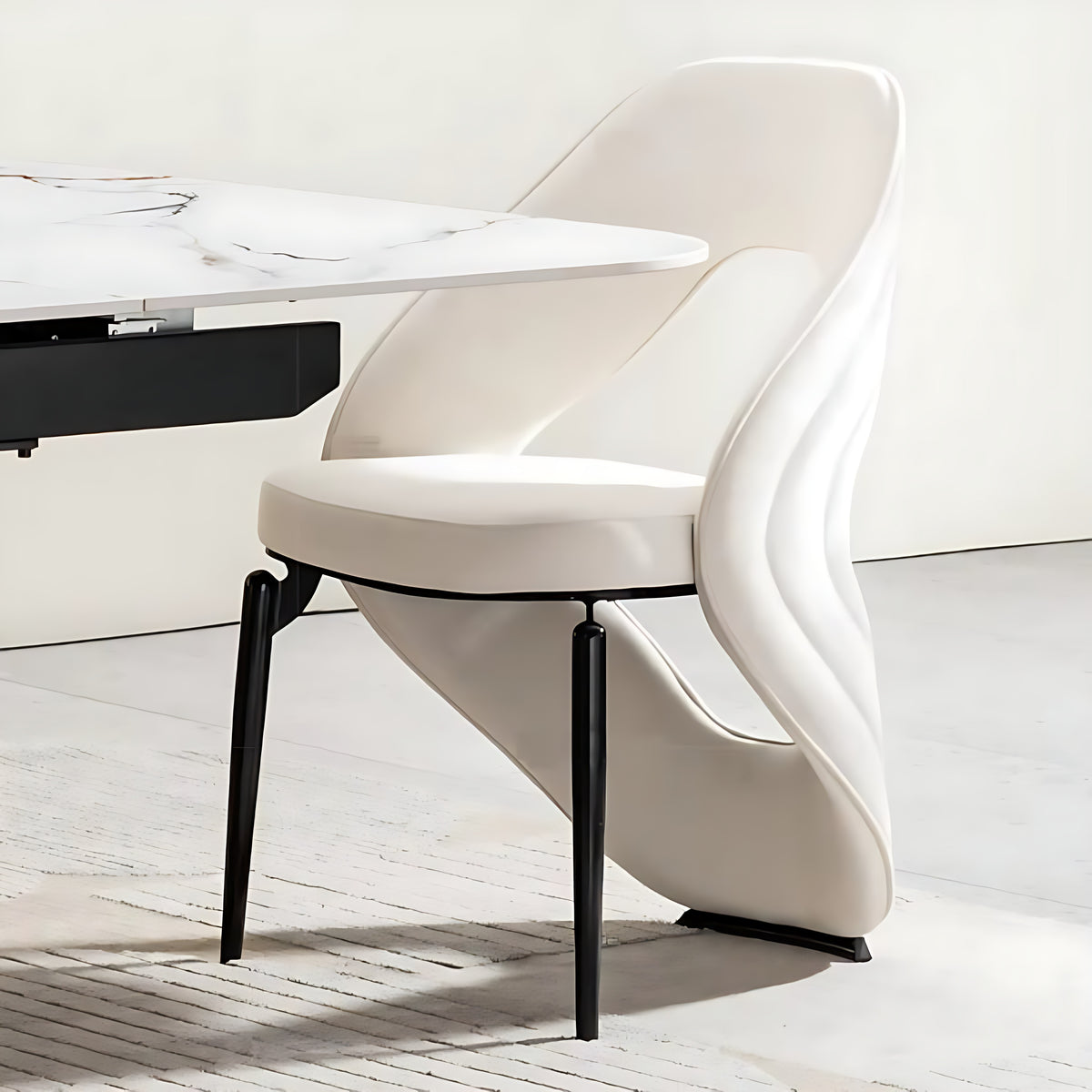 Microfiber Fabric Dining Chairs Set Of 2 / Ruchi