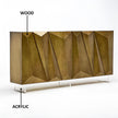 Geometric Design Modern Wooden Buffet Table / Ruchi