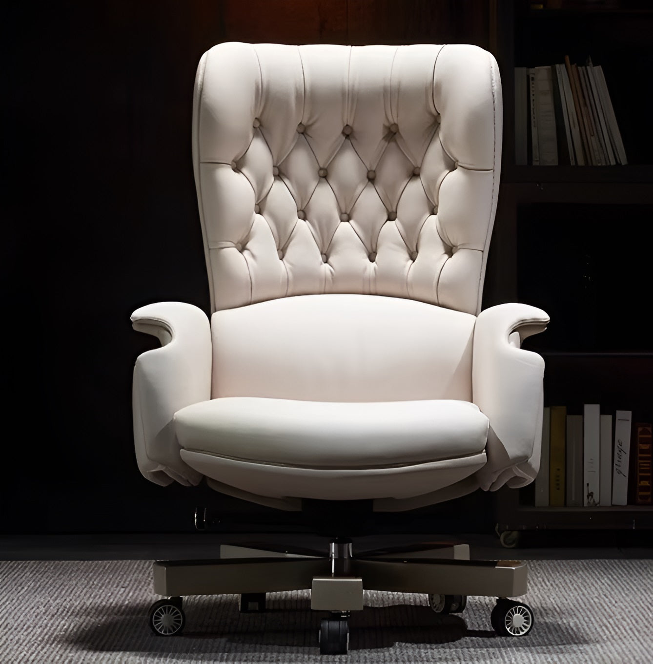 Modern Reclining Leather Ergonomic Office Chair / Ruchi