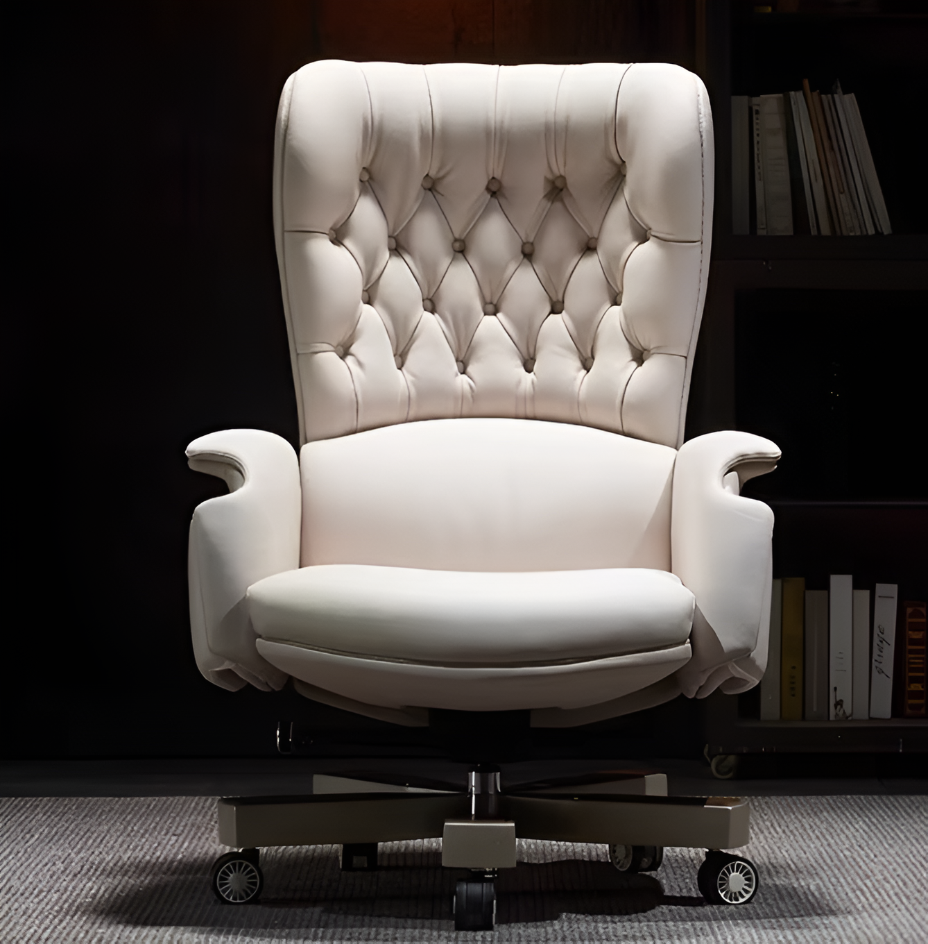 Modern Reclining Leather Ergonomic Office Chair / Ruchi