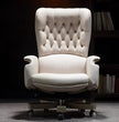 Modern Reclining Leather Ergonomic Office Chair / Ruchi