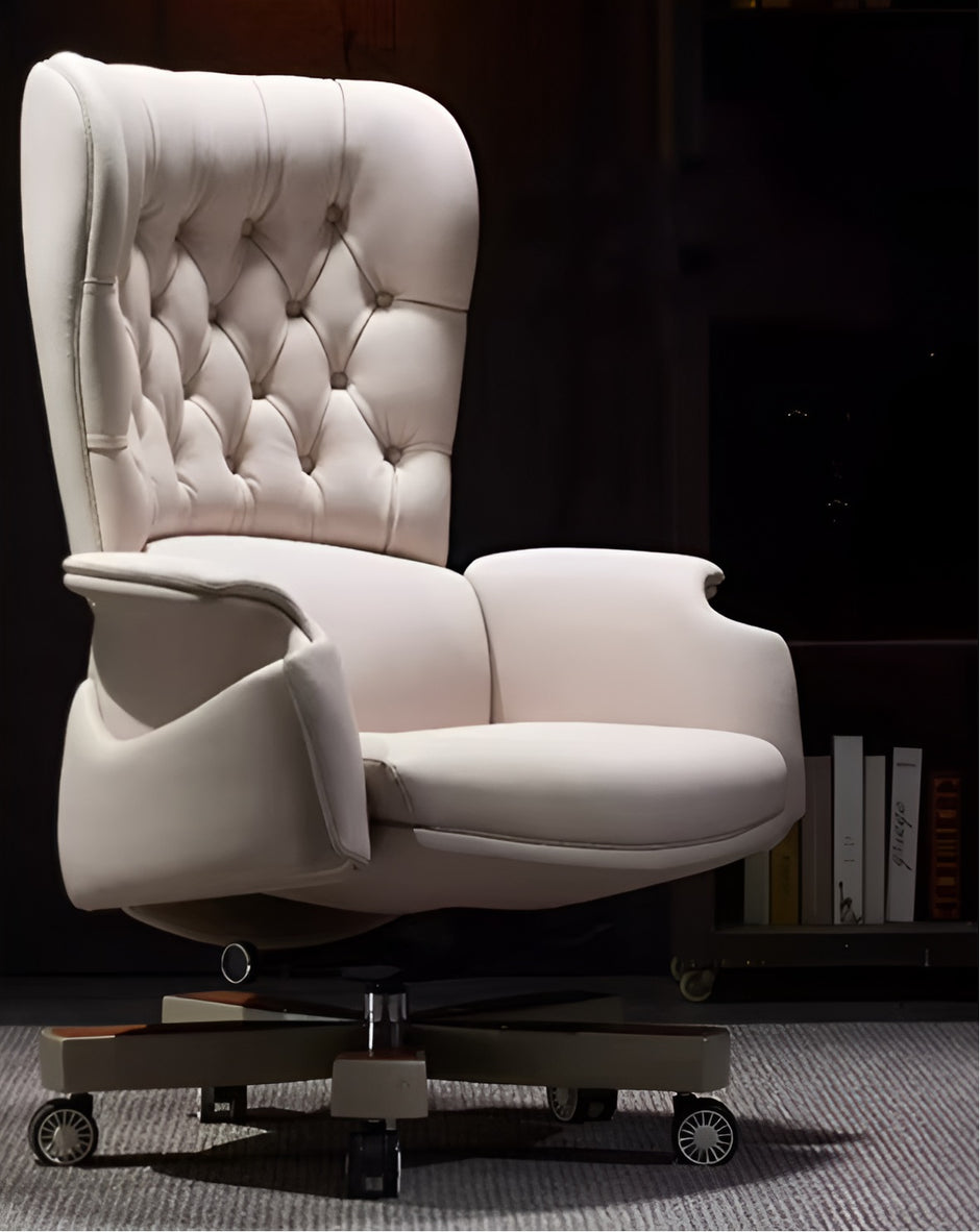Modern Reclining Leather Ergonomic Office Chair / Ruchi