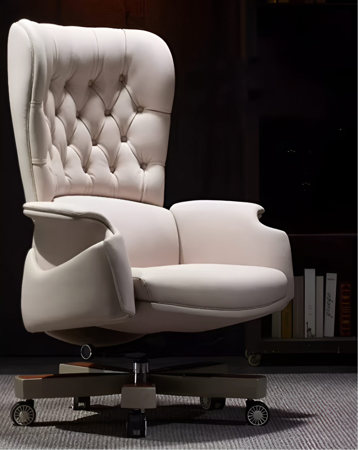 Modern Reclining Leather Ergonomic Office Chair / Ruchi