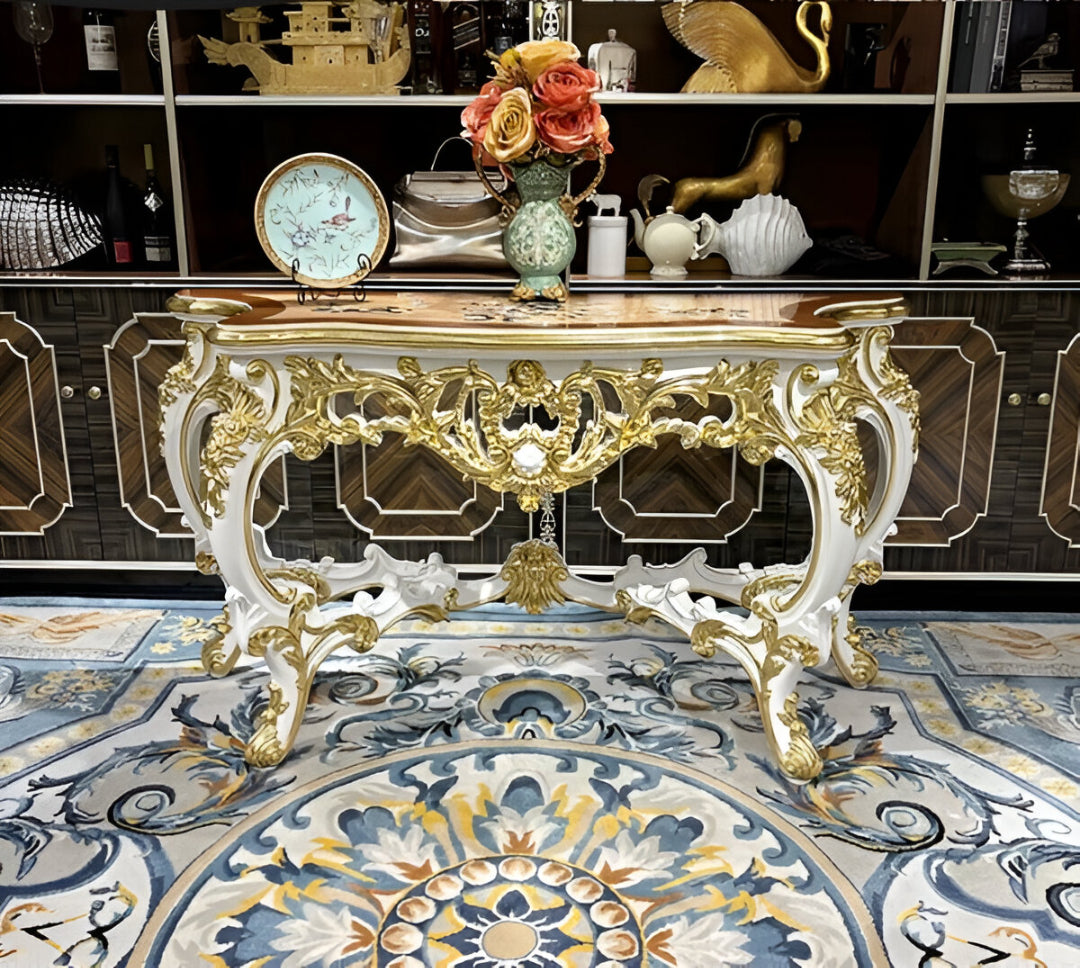 Luxurious European Wooden Accent Table / Ruchi