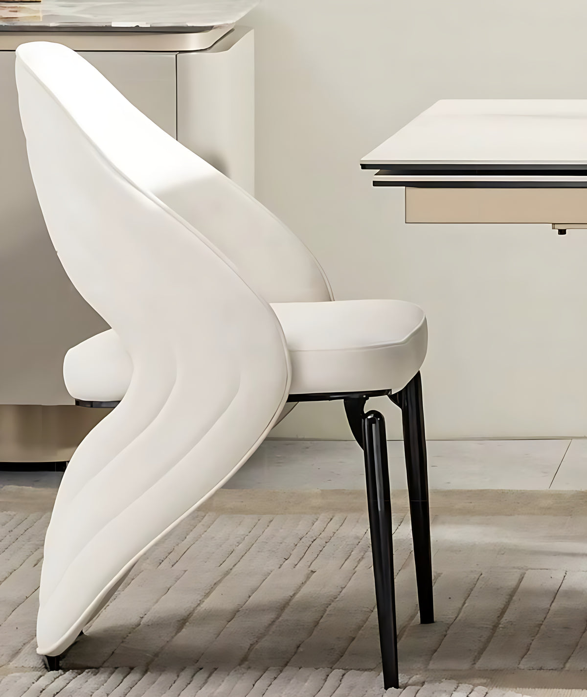 Microfiber Fabric Dining Chairs Set Of 2 / Ruchi