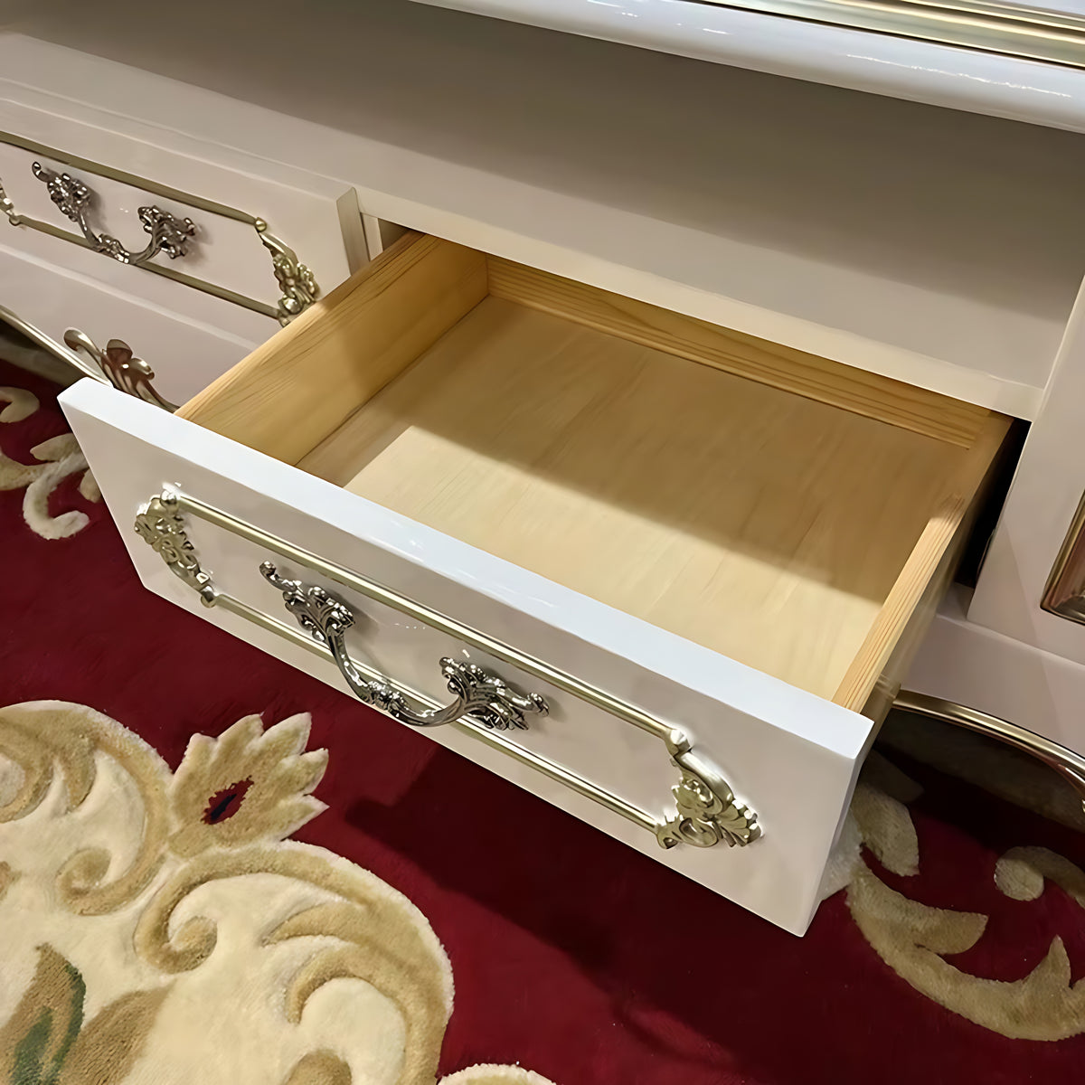 Traditional European Wooden TV Stand