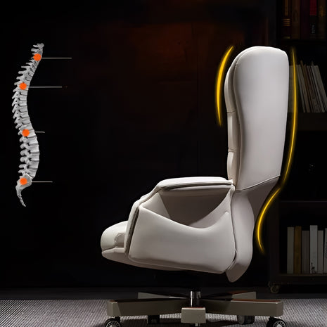 Modern Reclining Leather Ergonomic Office Chair