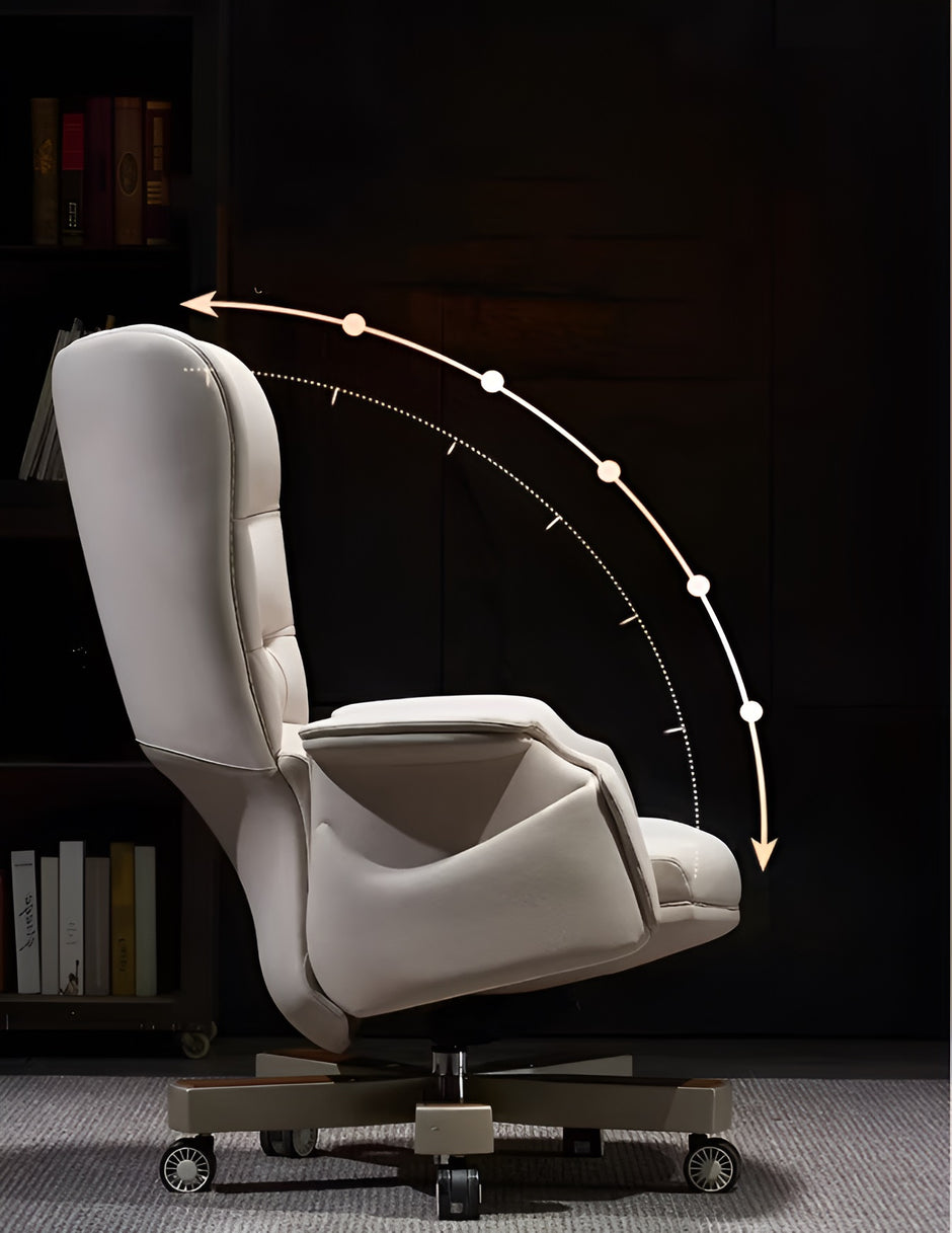 Modern Reclining Leather Ergonomic Office Chair / Ruchi