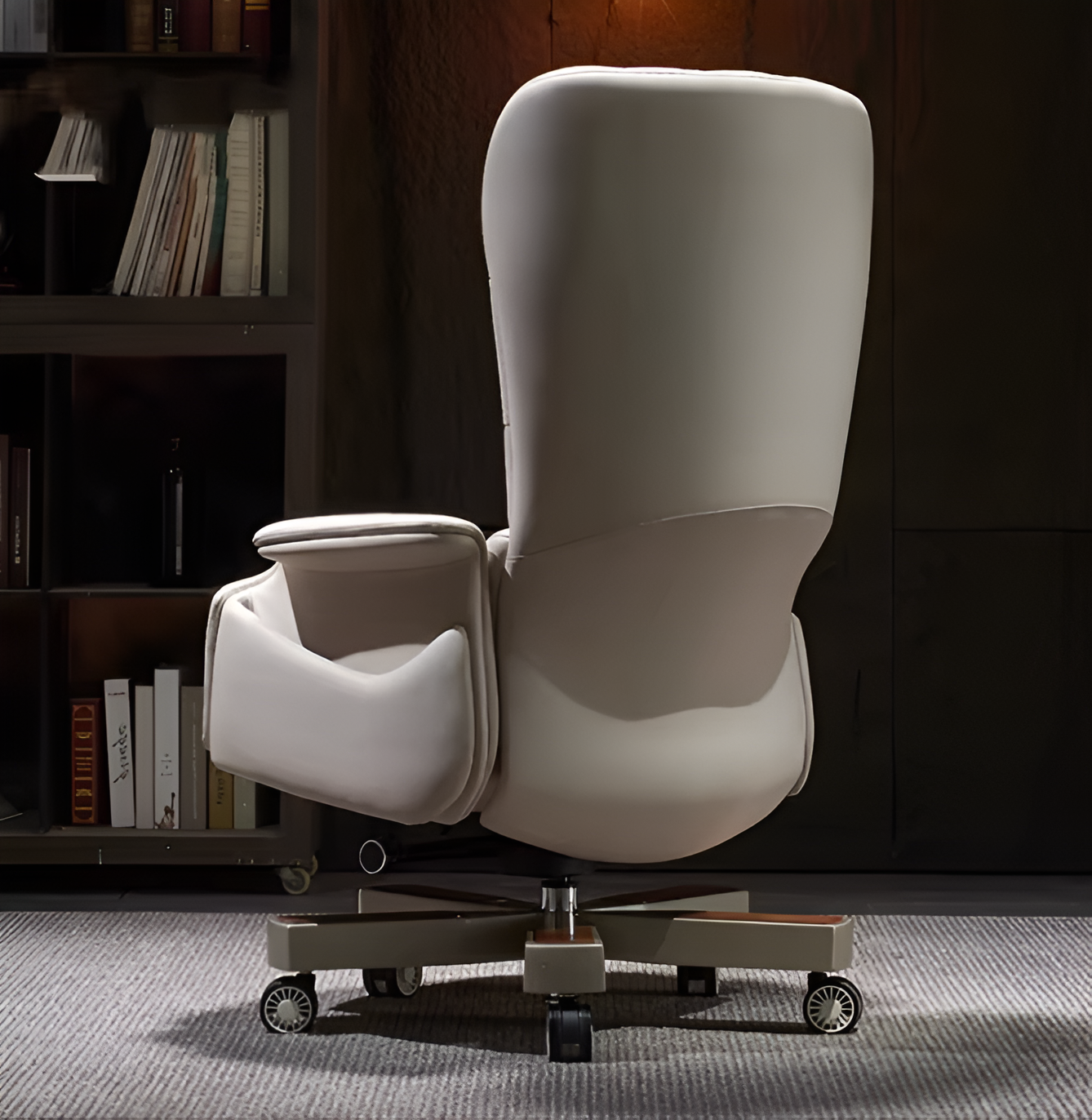 Modern Reclining Leather Ergonomic Office Chair / Ruchi