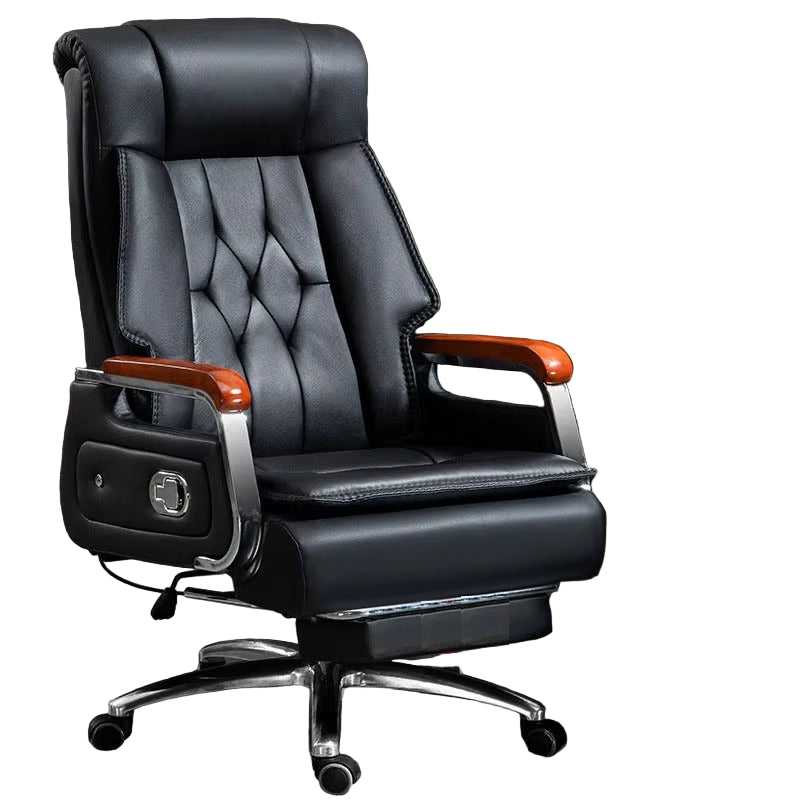 Ergonomic Reclining Leather Office Chair