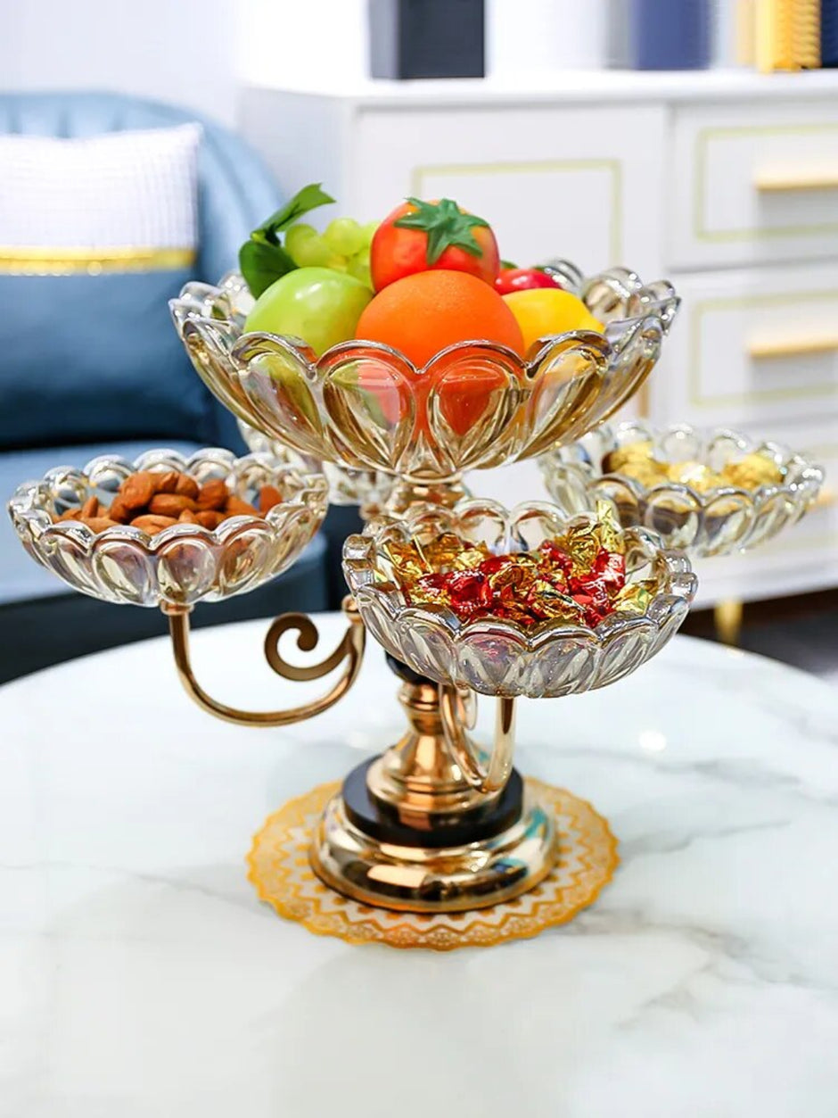 Modern Fruit Stand With 5 Bowls For Counter / Ruchi