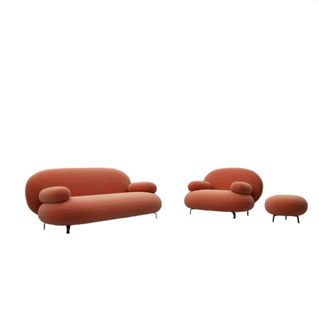 Minimalistic Fabric Modern Sofa Set