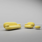 Minimalistic Fabric Modern Sofa Set
