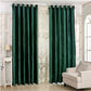 Decorative High Grade Velvet Fabric Tulle Window Curtain / Ruchi