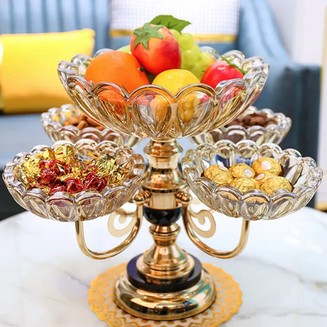 Modern Fruit Stand With 5 Bowls For Counter / Ruchi