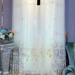 Fabric Window Curtains For Bedroom With 3D Flowers / Ruchi