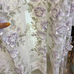 Fabric Window Curtains For Bedroom With 3D Flowers / Ruchi