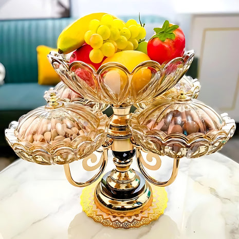Modern Fruit Stand With 5 Bowls For Counter / Ruchi