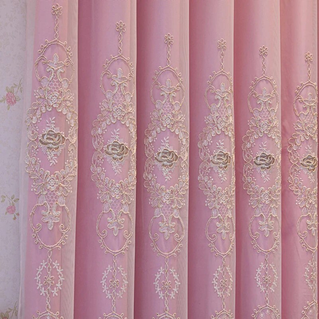 Fabric Embroidered Tulle Curtain Pattern / Ruchi