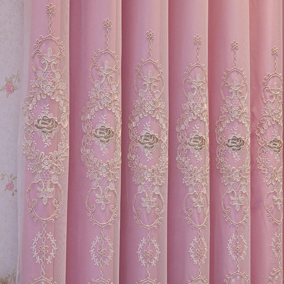 Fabric Embroidered Tulle Curtain Pattern / Ruchi