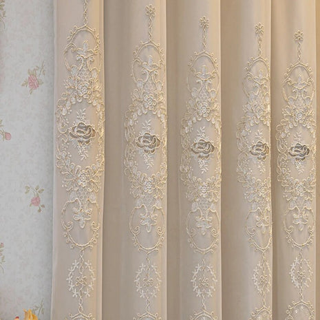 Fabric Embroidered Tulle Curtain Pattern / Ruchi