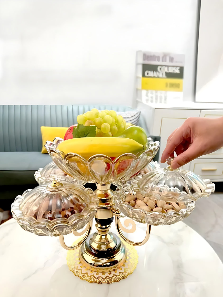 Modern Fruit Stand With 5 Bowls For Counter / Ruchi