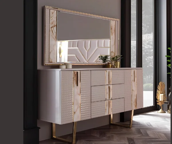 Modern Fabric Bedroom Set With Storage / Ruchi