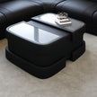 Extendable Glass Top Leather Coffee Table / Ruchi