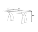 Minimalist Rectangular Marble Top Dining Table Set / Ruchi
