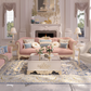 European Button-tufted Fabric Sofa Set