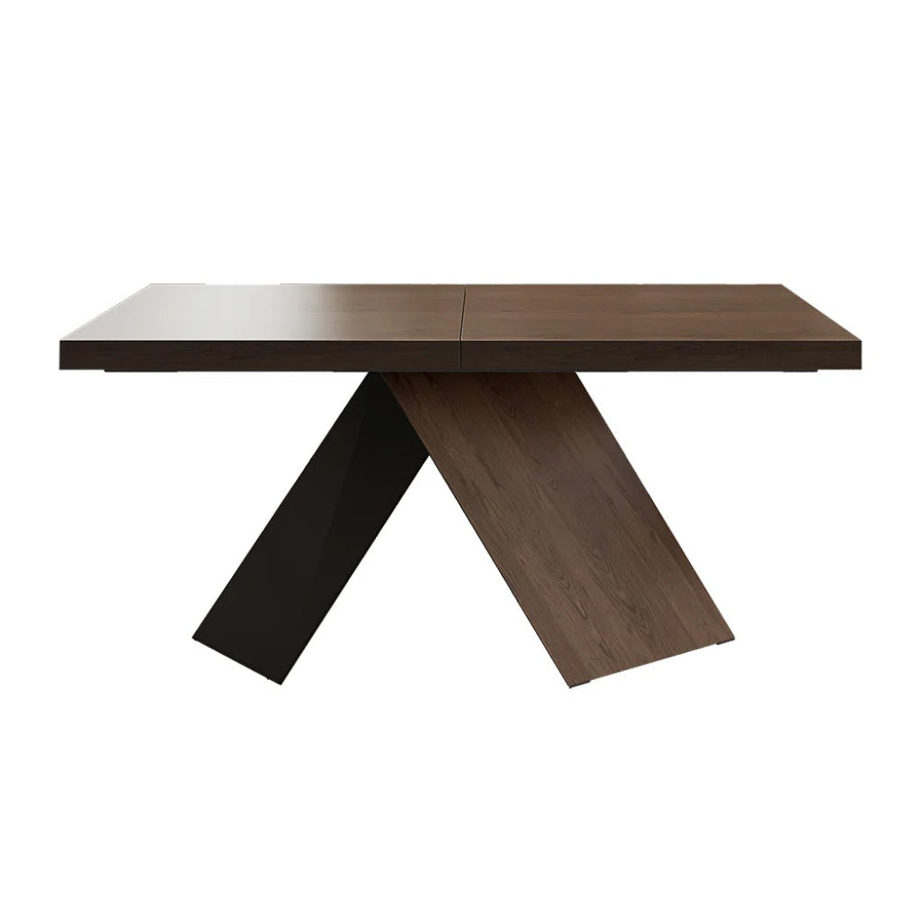 Rectangular Extendable Wooden Dining Table Set For 6
